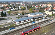 Widok z góry na stację Kościerzyna. fot. Damian Strzemkowski PLK