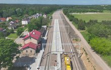 Widok z góry na stację Stare Juchy. fot. Damian Strzemkowski