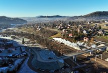 Uroczysty przejazd pociągiem retro do Rabki Zaryte, widok z lotu ptaka, fot. Piotr Hamarnik