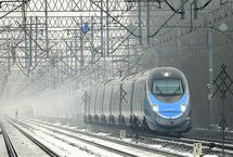Pendolino na zimowych torach