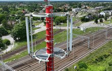 Maszt GSM-R przy linii kolejowej 4 fot. Paweł Mieszkowski