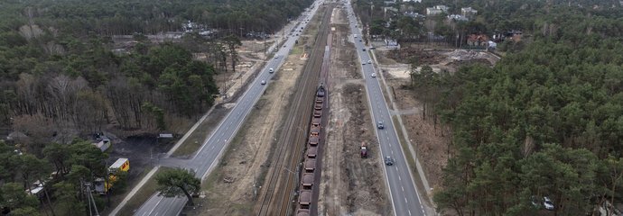 Zdjęcie z lotu ptaka na linii LK7