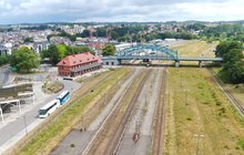 Widok z góry na stację Bytów. fot. Szymon Danielek PLK