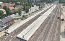 Widok z góry na stację Giżycko. fot. Damian Strzemkowski