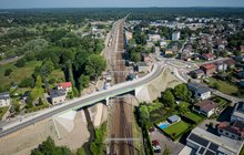 Widok z lotu ptaka na wiadukt w Żorach fot. Łukasz Hachuła 2