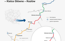 Mapa Skarżysko-Kamienna - Kozłów