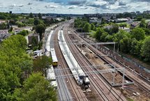 Modernizowana stacja Kraków Batowice, widok z lotu ptaka, fot. Piotr Hamarnik (1)