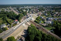 Widok z lotu ptaka na wiadukt w Żorach fot. Łukasz Hachuła 1