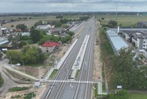Widok z góry na stację Rypin. fot. Damian Strzemkowski PLK SA