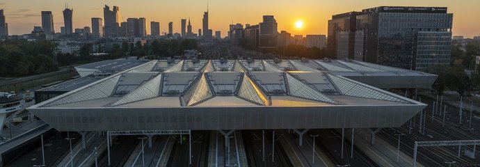 Widok z góry na stację Warszawa Zachodnia, fot. Łukasz Bryłowski PLK SA (1)