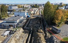 Modernizacja przystanku kolejowego Krosno Miasto, 16.10.2026 r., fot. Łukasz Bryłowski (1)