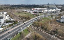 Widok z góry na miejsce budowy przystanku Warszawa Ulrychów, fot. P.Mieszkowski, A.Lewandowski