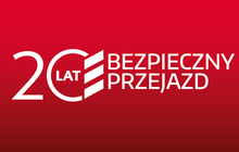 czerwona plansza z napisem 20 lat, po prawej stronie logotyp kampanii