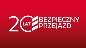 czerwona plansza z napisem 20 lat, po prawej stronie logotyp kampanii